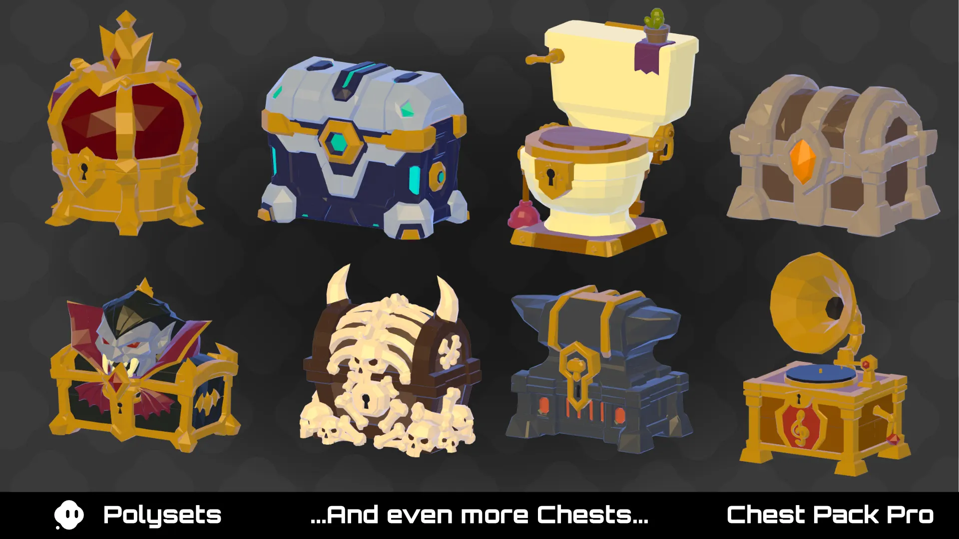 Additional low-poly treasure chest designs