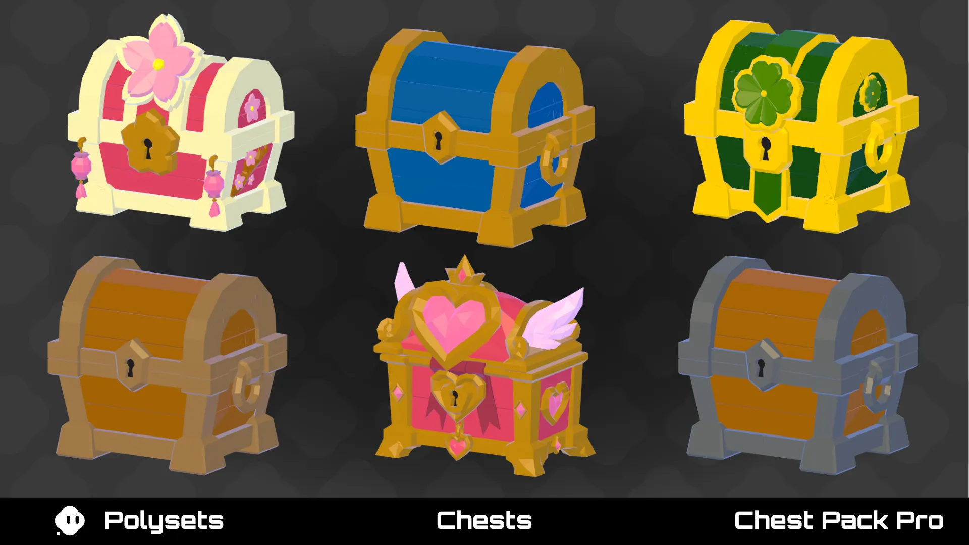 Basic low-poly treasure chests