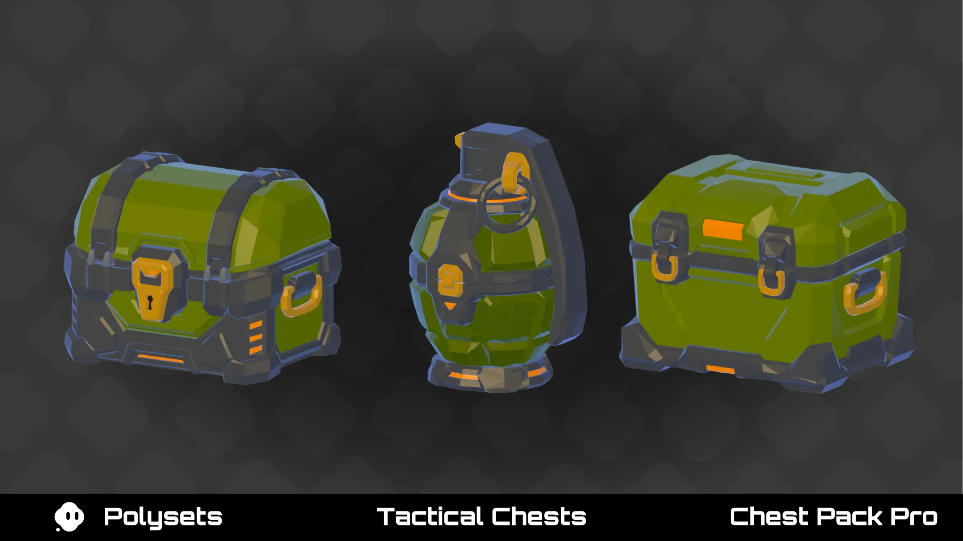 Tactical low-poly treasure chests